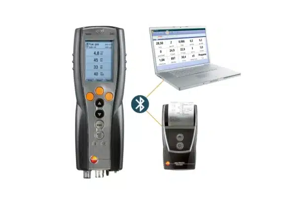 testo 340 with printer laptop